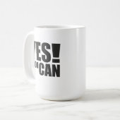 Mug OUI VOUS POUVEZ - Conception de devis motivationne (Devant gauche)