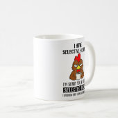 Mug Ouïe Sélective – Humour de Café Poule Grincheuse (Devant droit)