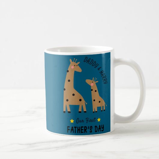 Mug Our First Father's Day 2026, Funny Giraffe Gift Da (Droite)