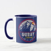 Mug Ouray Colorado Drapeau Camping Randonnées Souvenir (Gauche)