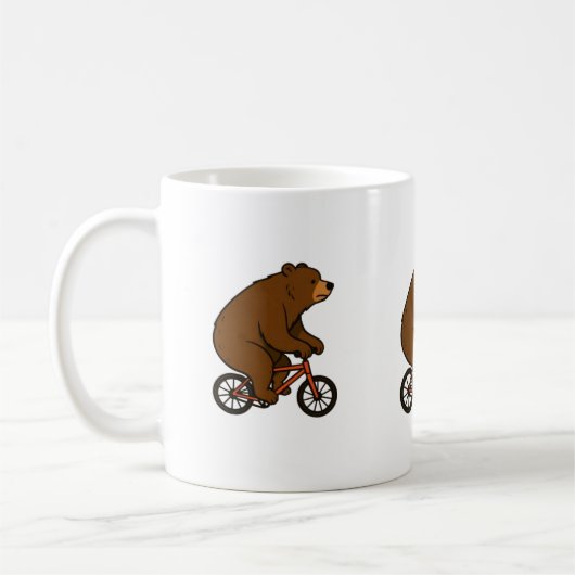 Mug Ours à vélo – Vibes de Randonnée Sauvage (Gauche)