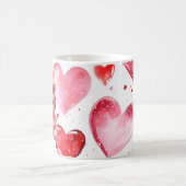 Mug Ours adorable tenant des coeurs Saint-Valentin (Centre)