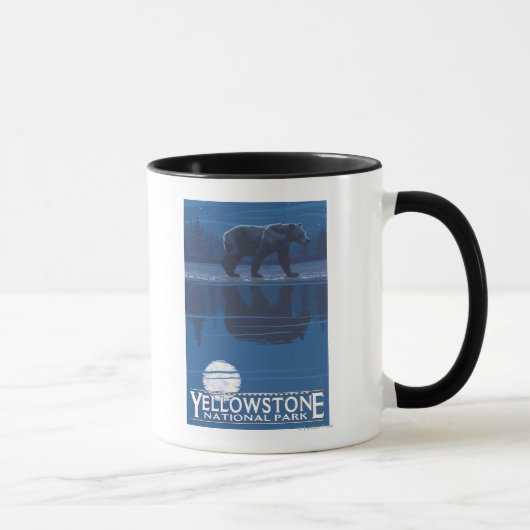 Mug Ours au clair de lune - Parc national de Yellowsto (Droite)
