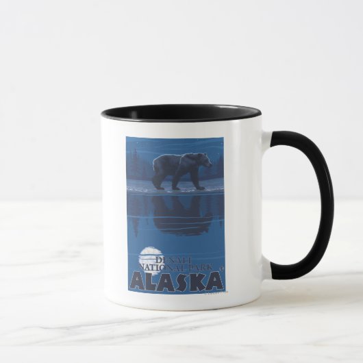 Mug Ours au clair de lune - Parc national Denali, Alas (Droite)