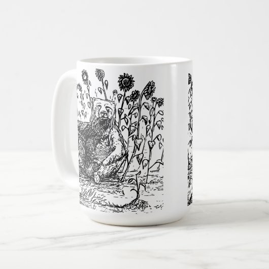 Mug Ours avec des tournesols (Devant gauche)