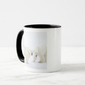 Mug Ours blancs se tenant sur la neige après le jeu de (Devant gauche)