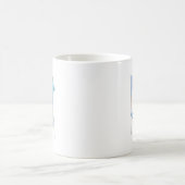 Mug Ours bleu de calicot souriant sur la chaise (Centre)