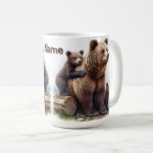 Mug Ours Brown avec deux petits (Devant droit)