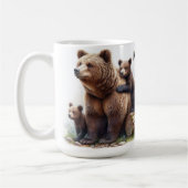 Mug Ours Brown avec deux petits (Gauche)