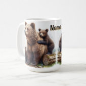 Mug Ours brun avec deux oursons (Devant gauche)