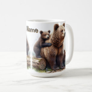 Mug Ours Brun avec Deux Oursons Famille de Faune