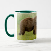 Mug Ours brun d'Alaska avec des oursons dans une prair (Gauche)