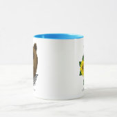 Mug Ours Brun Fleurs Bleues Plume Faune (Centre)