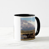 Mug Ours brun, ours grizzly s'étirant sur le dos (Devant droit)