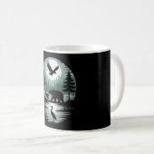 Mug Ours Cerf Aigle Lune Forêt Silhouette (Devant droit)