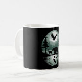 Mug Ours Cerf Aigle Lune Forêt Silhouette (Devant gauche)
