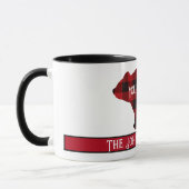 Mug Ours classique du pays, plaid noir rouge (Gauche)