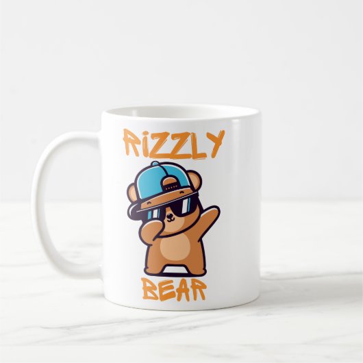 Mug Ours Cool Rizzly avec lunettes de soleil (Gauche)