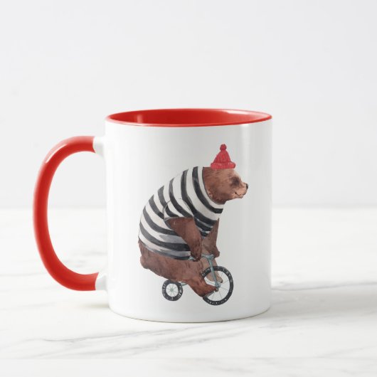Mug Ours d'amusement de bicyclette (Gauche)