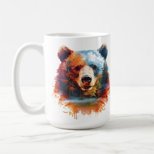 Mug Ours dans une forêt d'automne (Gauche)