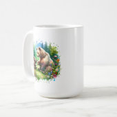 Mug Ours d'aquarelle mignonne et Cub Personnalisé (Devant gauche)