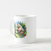 Mug Ours d'aquarelle mignonne et Cub Personnalisé (Devant gauche)
