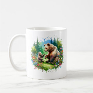 Mug Ours d'aquarelle mignonne et Cub Personnalisé