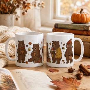 Mug Ours d'automne confortable, esthétique livresque d