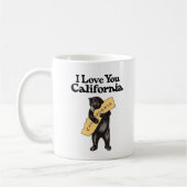 Mug Ours de la Californie de cru "je t'aime," (Gauche)