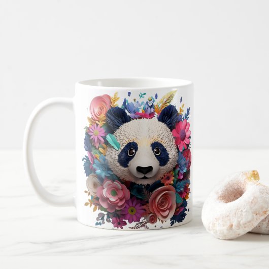Mug Ours de panda imprimé 3D (Avec donut)