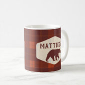 Mug Ours de style rustique personnalisé (Devant droit)