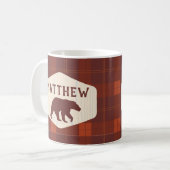 Mug Ours de style rustique personnalisé (Devant gauche)