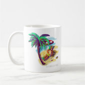 Mug Ours d'été relaxant sur la plage tropicale (Gauche)