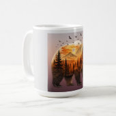 Mug Ours Double Exposition Forêt (Devant gauche)