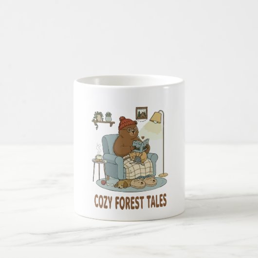 Mug Ours douillet lisant 'Contes de la forêt' avec un (Centre)