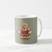 Mug Ours en cerise dans un panier (Devant droit)