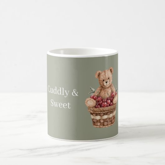 Mug Ours en cerise dans un panier (Centre)