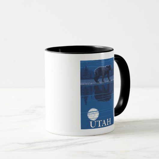Mug Ours en clair de luneUtah (Devant droit)