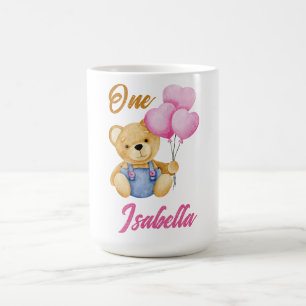 Mug Ours en peluche aquarelle premier anniversaire béb