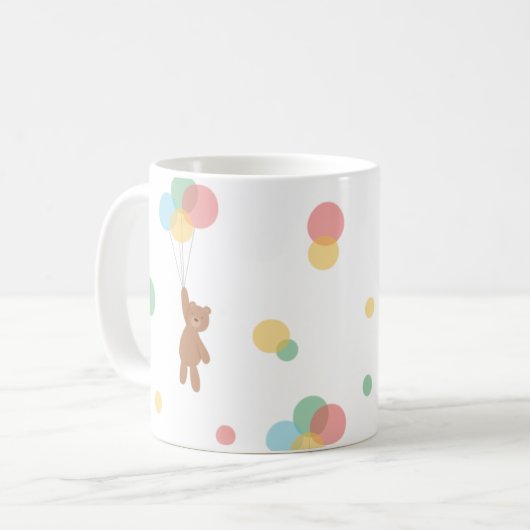 Mug Ours en peluche avec ballons (Devant gauche)