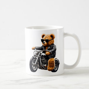 Mug Ours en peluche biker badass Art – Drôle revêtu de