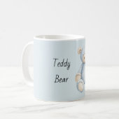 Mug Ours en peluche bleu crème (Devant gauche)