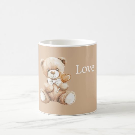 Mug Ours en peluche coeur caramel (Centre)