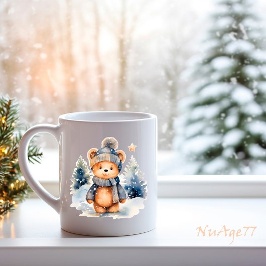 Mug Ours en peluche dans la forêt, personnalisé