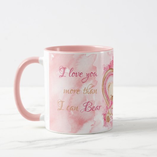Mug Ours en peluche de la Mignonne Valentines (Gauche)