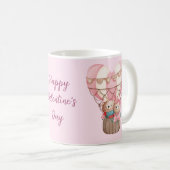 Mug Ours en peluche de la Saint-Valentin rose montgolf (Devant droit)