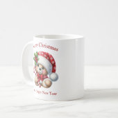 Mug Ours en peluche de Noël avec mistletoe et bonbons (Devant gauche)