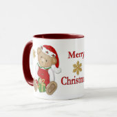 Mug Ours en peluche de Noël - Garçon (Devant gauche)