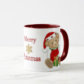 Mug Ours en peluche de Noël - Garçon (Devant droit)