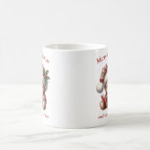 Mug Ours en peluche de Noël lisant un livre gui (Centre)